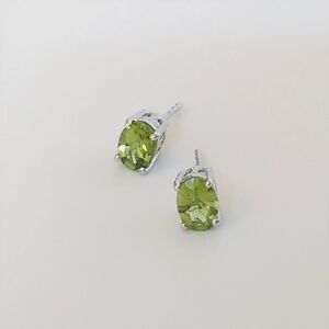 Peridot 5x7 Oval 2 Cttw Post Earrings